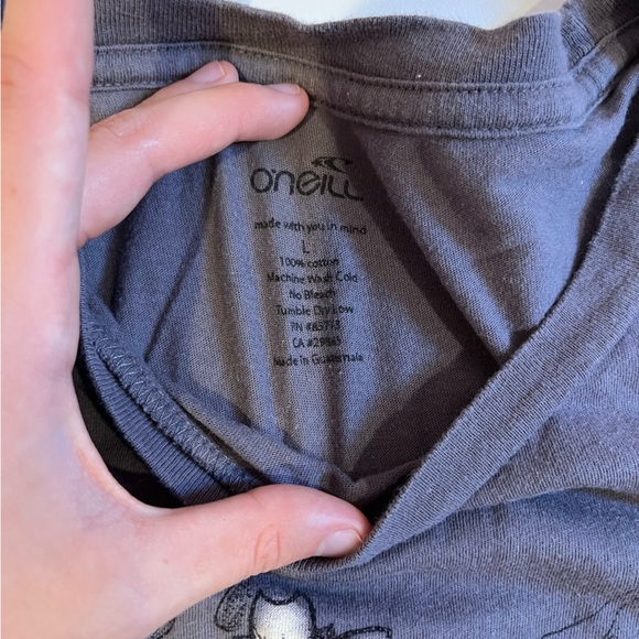 y2k vintage o’neil gray graphic top surf skater punk rock band grunge indie - Picture 5 of 7